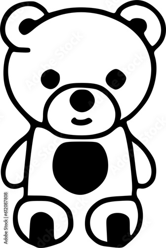 Fototapeta Naklejka Na Ścianę i Meble -  soft plaything, teddy bear line icon, outline and fill vector sign, linear and full pictogram isolate on white, logo illustration