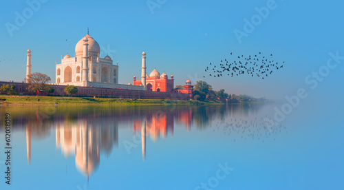 Taj Mahal at sunset - Agra, India photo
