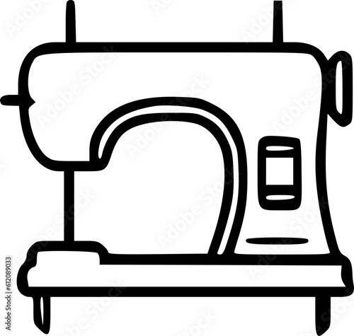 sew machine line icon, outline vector sign, linear manner pictogram isolate on white. symbol, logo illustration. Editable stroke. pixel perfective