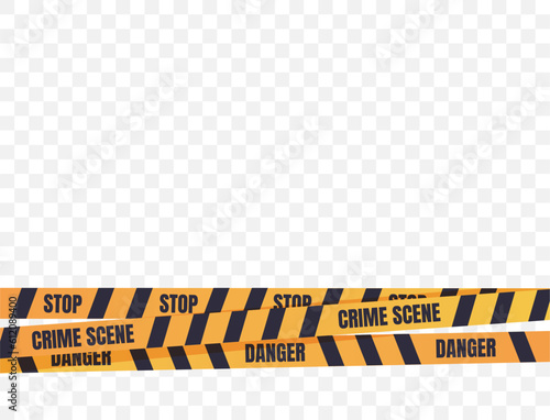 Police danger line caution yellow tape attention concept. Vector graphic design illustration
