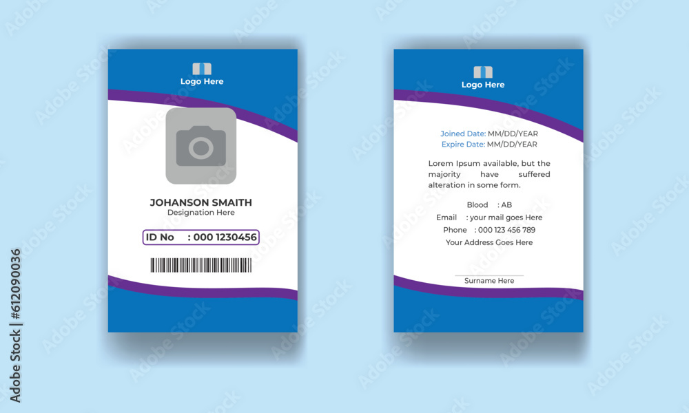 Obraz premium id card design , id card template