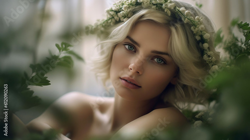creative of a young woman w...