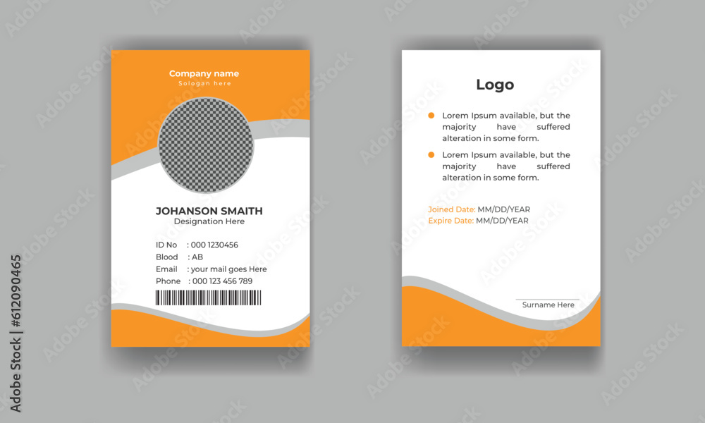 ID Card Template | Office Id card | Employee Id card for your company
ID Card Template | Office Id card | Employee Id card for your company