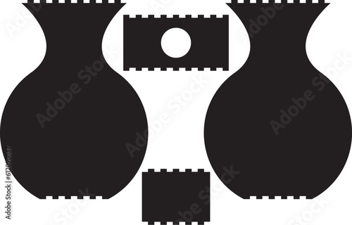 Wooden vase for flowers. Laser cut file. Constructor. 3mm