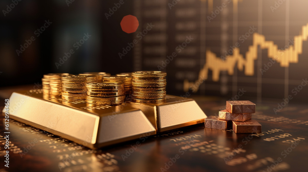 Stock and stock chart, bullion and stock market, trading, graph and bar charts, profits and loss, price, price targets and stock market Stock and stock chart, bullion and stock market, trading, graph and bar charts, profits and loss, price, price targets and stock market