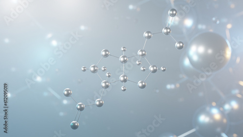 isosorbide dinitrate molecular structure, 3d model molecule, nitrates and nitrites, structural chemical formula view from a microscope photo