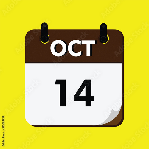 calendar with a date of the year, calendar with a date, 14 october icon, new calender, calender icon