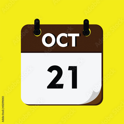 calendar with a date of the year, calendar with a date, 21 october icon, new calender, calender icon