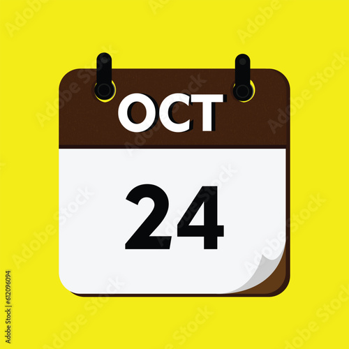 calendar with a date of the year, calendar with a date, 24 october icon, new calender, calender icon