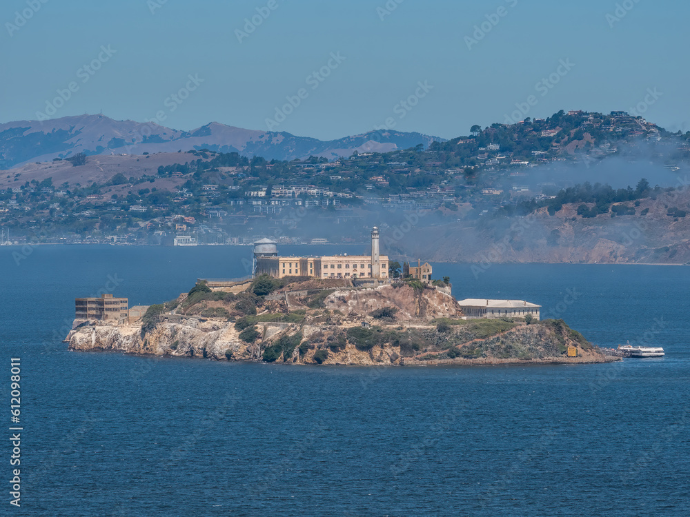 San Francisco Alcatraz as the rock island which was a prison in old times
