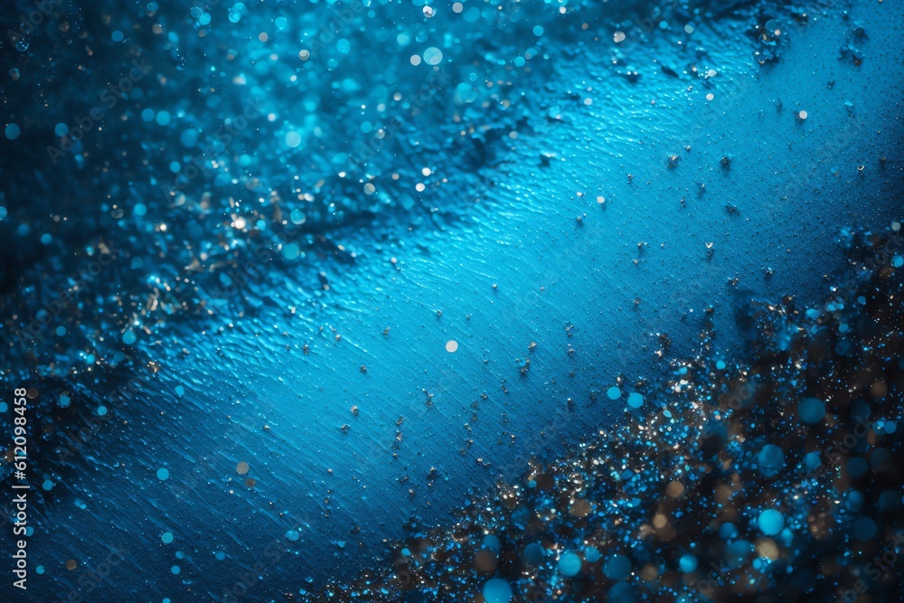Background filled with shiny blue glitter. Glitter background. Generative AI