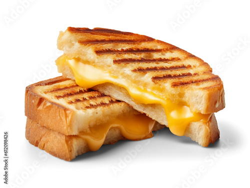 Cheese toasted sandwich isolated on transparent or white background, png