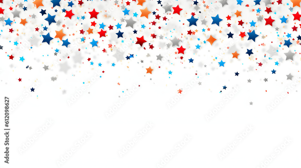 White background with colorful stars. White background with colorful stars.