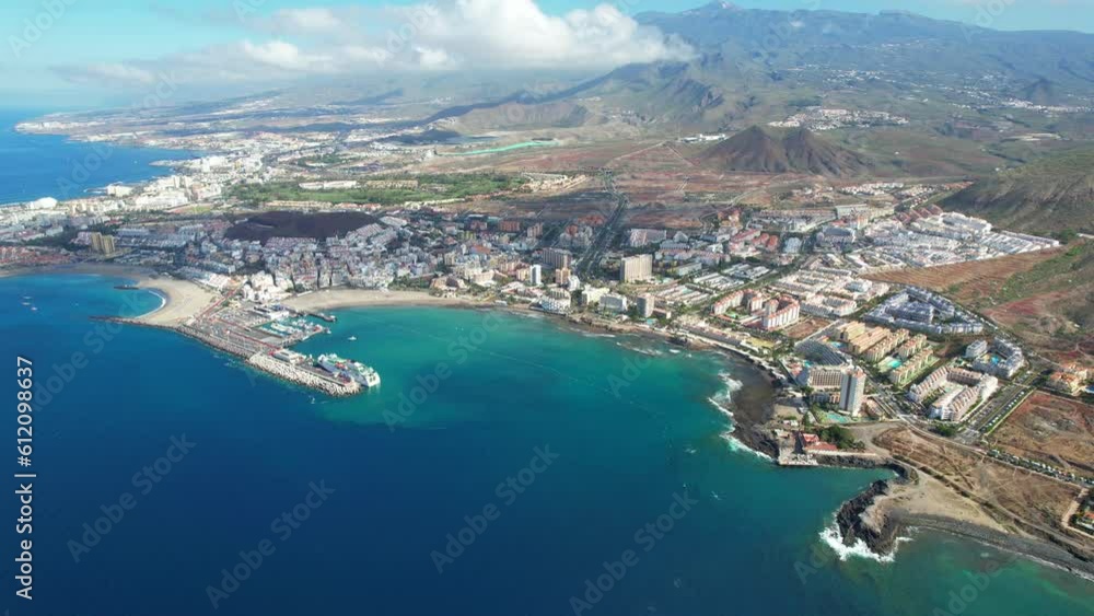 Aerial view of Los Cristianos and Playa de las Américas Aerial view of Los Cristianos and Playa de las Américas