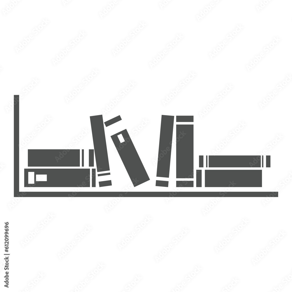Thick books vector drawing. White background.
