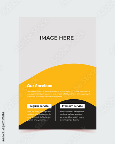 Brochure creative design, Trendy minimalist flat geometric design, back and inside pages, company profile, Vertical a4 format, book cover, flyer design, Multipurpose template with cover, roll up
