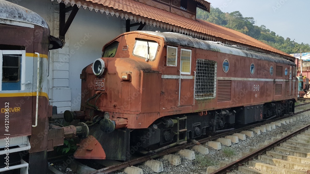 train at the railway station Sri Lanka train at the railway station Sri Lanka