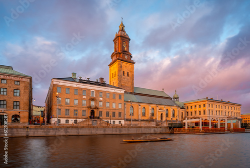 Gothenburg, the vief of city museum and Christinae church in the city center, Sweden