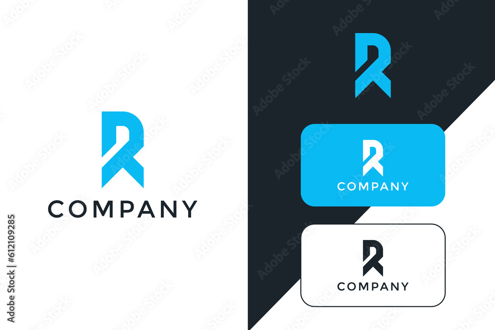 modern line RA logo initials. real estate logo modern line RA logo initials. real estate logo