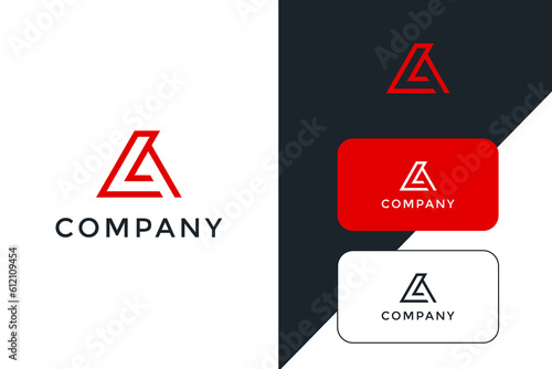 modern line LA logo initials Free Download modern line LA logo initials - GFXLoad