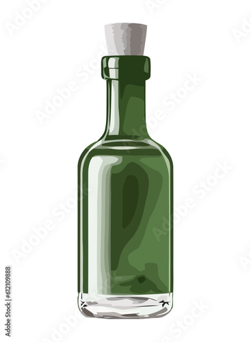 wine bottle icon reflects nature freshness