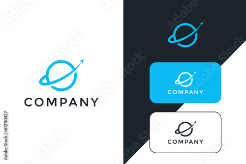 logo travel around the world simple modern