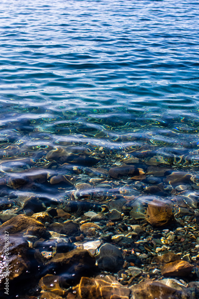 water and stones