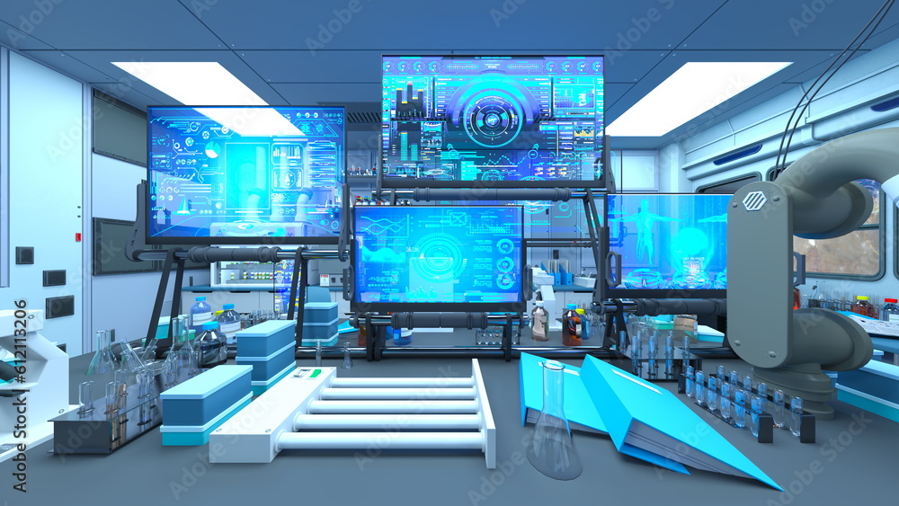 Fototapeta premium 研究室内の風景