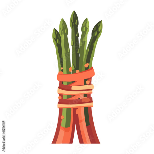 Fresh asparagus bundle, a gourmet vegetarian meal