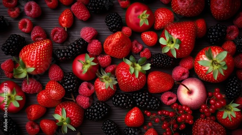 Red berries background