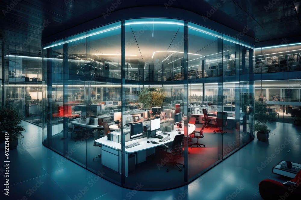 Fototapeta premium Expert teams monitor and defend against cyber threats, ensuring the safety and integrity of digital networks, 
