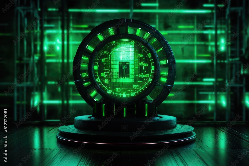Digital binary code, glowing neon style, binary data background, Panoramic banner, out of focus, green color Digital binary code, glowing neon style, binary data background, Panoramic banner, out of focus, green color