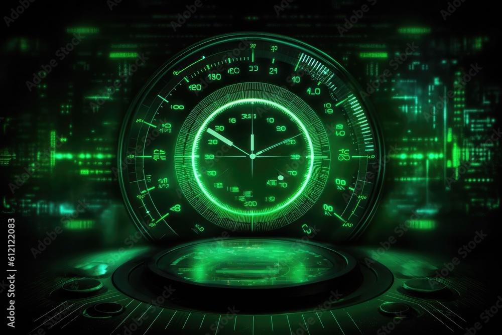 Digital binary code, glowing neon style, binary data background, Panoramic banner, out of focus, green color
