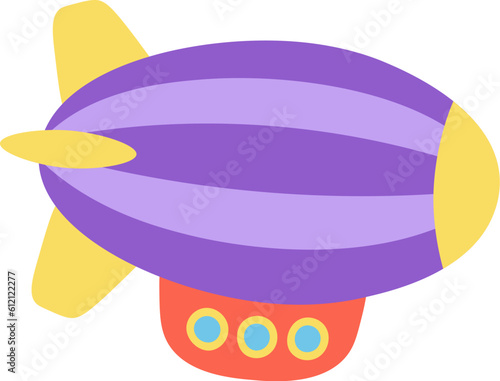 Cartoon Airship Vehicle
