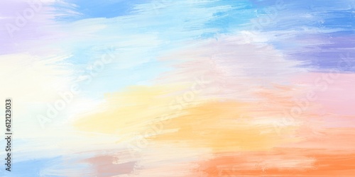 Simple modern abstract illustration in oil paint style in pastel shades on background © Soap Dish
