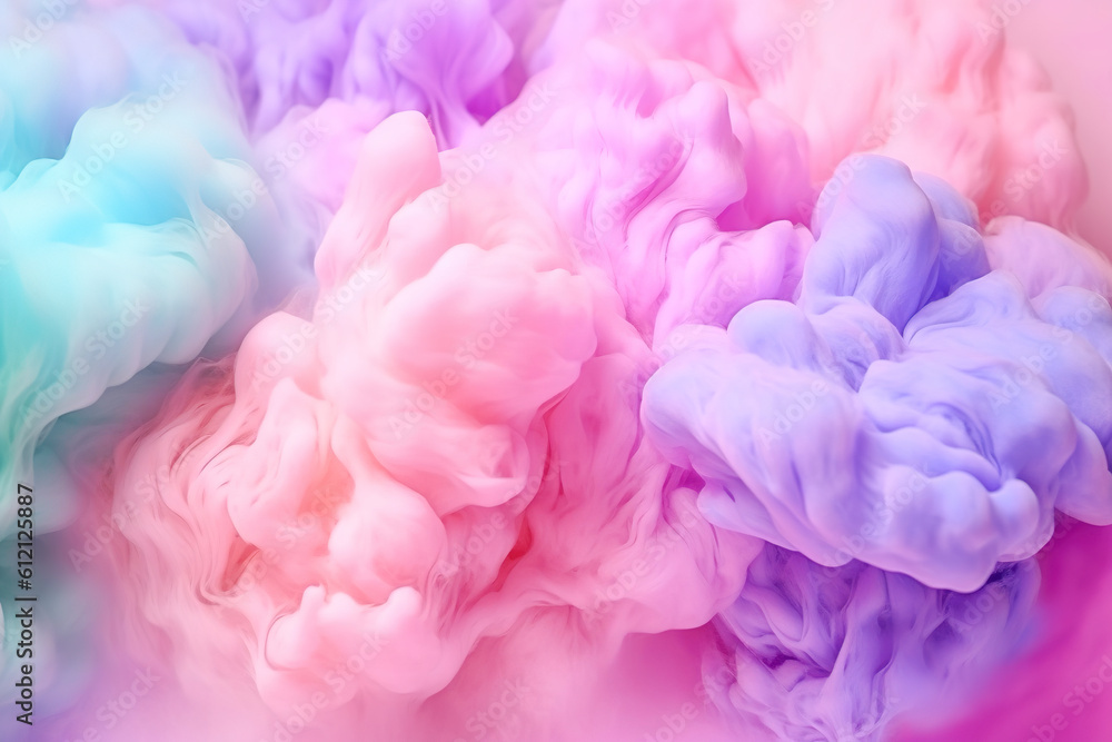 Obraz premium Soft colorful background gradient pastel color palette, banner, presentation template, wallpaper, text place and social media, Abstract geometric fashion, generative ai.
