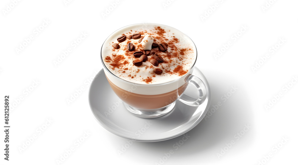 Cup of Coffee with Milk Generative by AI Cup of Coffee with Milk Generative by AI