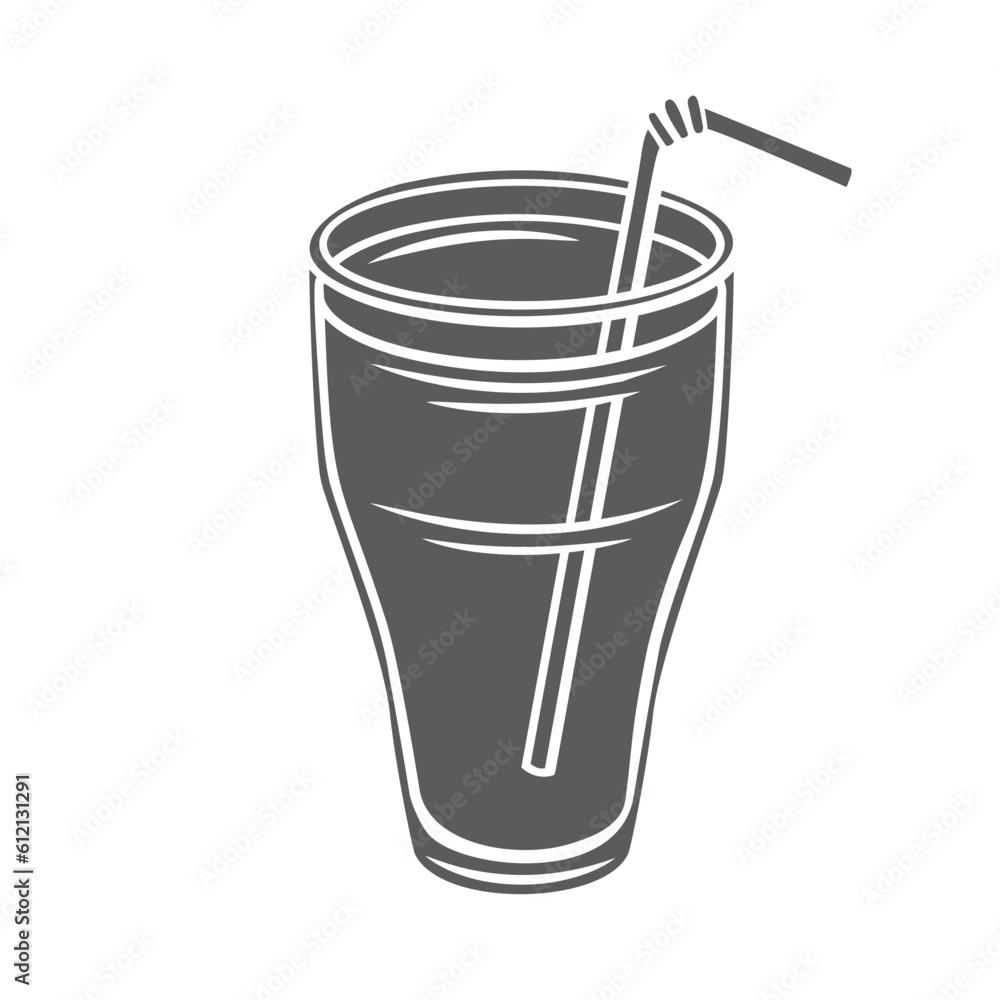 Pomegranate juice glyph icon vector illustration. Stamp of glass cup of liquid with with plastic straw for drinking, summer fresh cocktail with fruit or berry sweet syrup, healthy tropical juice Pomegranate juice glyph icon vector illustration. Stamp of glass cup of liquid with with plastic straw for drinking, summer fresh cocktail with fruit or berry sweet syrup, healthy tropical juice