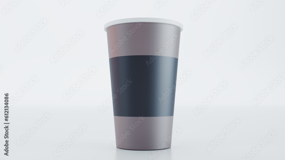 coffee paper cup mock-up isolated on white background, 3D render coffee paper cup mock-up isolated on white background, 3D render