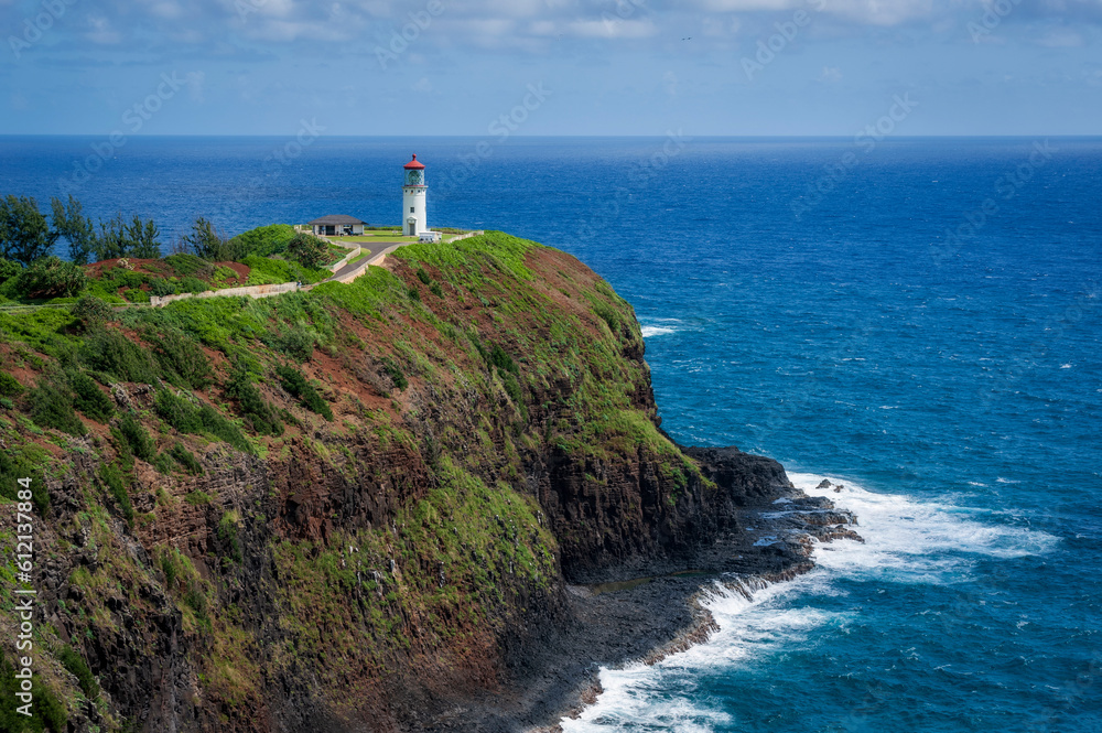 Kilauea Point Lighthouse and National Wildlife Refuge, Kauai, Hawaii.  Kilauea Lighthouse is the northernmost point of the main Hawaiian Islands. The lighthouse was built in 1913.