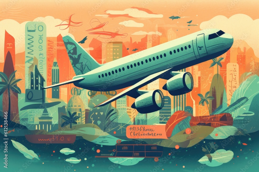 Boarding pass. Tickets and airplane. Boarding pass. Tickets and airplane.