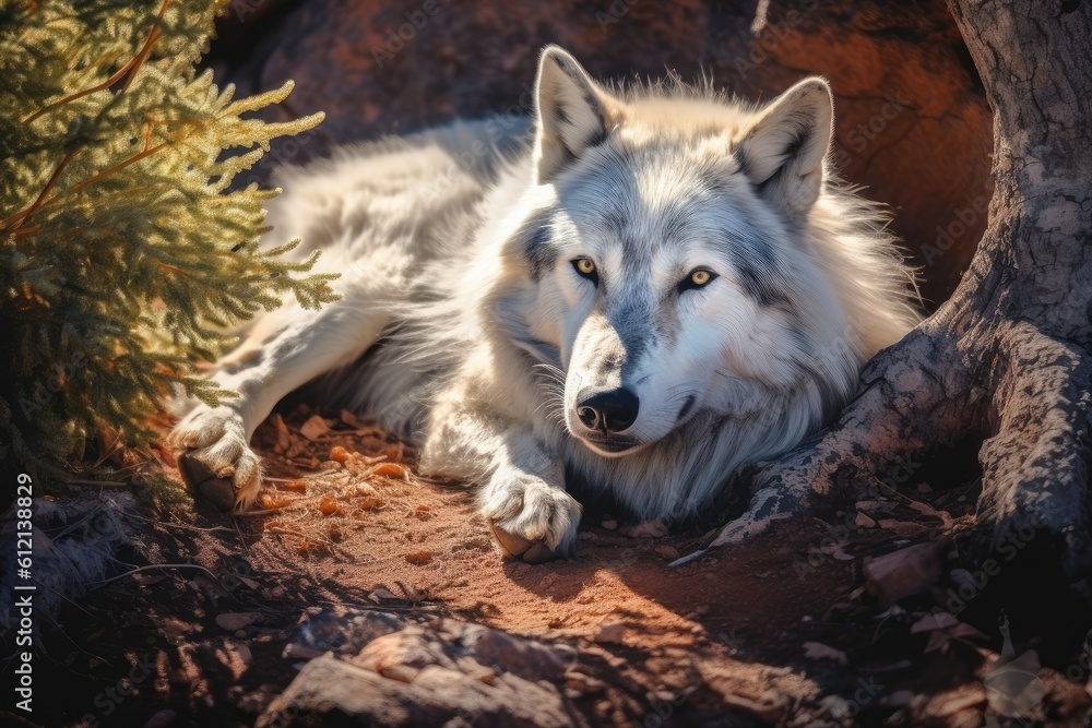 Wolf in the forest Generative AI Wolf in the forest Generative AI