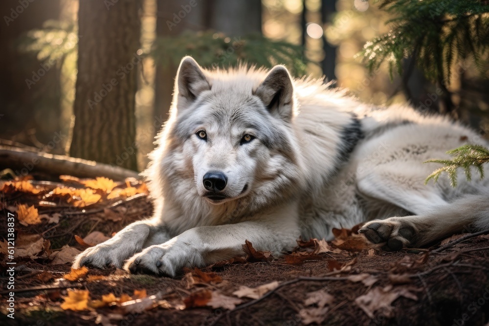 Wolf in the forest Generative AI Wolf in the forest Generative AI