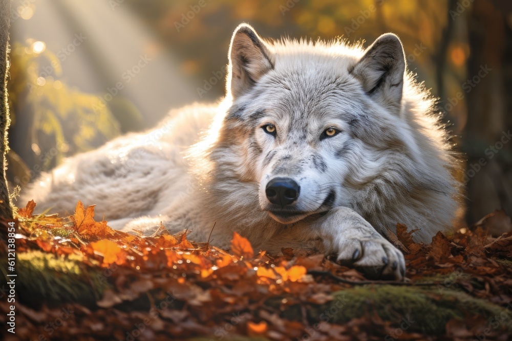 Wolf in the forest Generative AI Wolf in the forest Generative AI