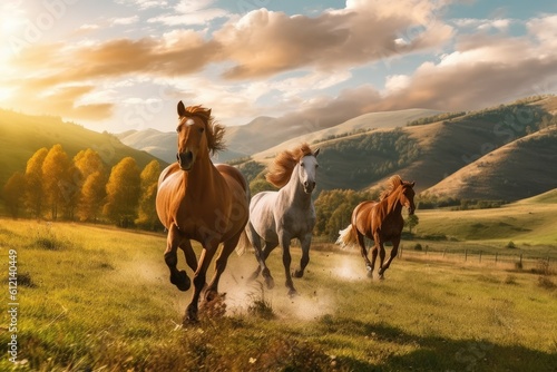 A beautiful horse in a meadow Generative AI  © ChaoticMind