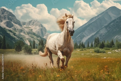 A beautiful horse in a meadow Generative AI  © ChaoticMind