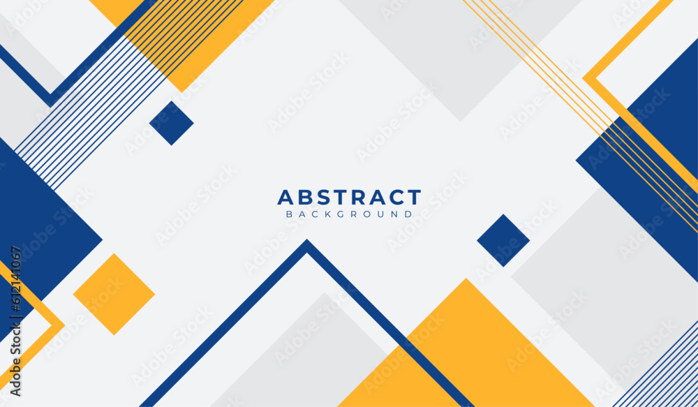 Blue and yellow abstract geometric background vector illustration