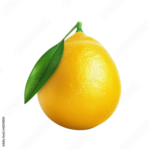 Deliciously Tangy Ripe Lemon Isolated on Transparent Background, PNG, Generative AI