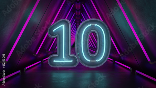 Neon Numbers in a Neon Tunnel