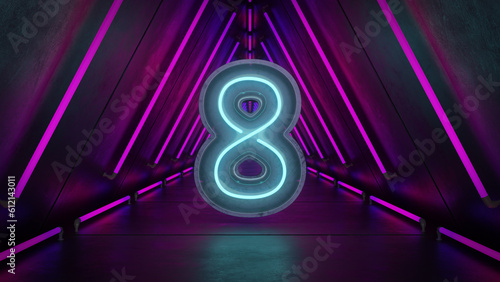 Neon Numbers in a Neon Tunnel